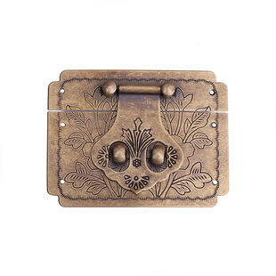 铜锁中式五金配件仿古箱扣老式古铜箱牌箱扣箱牌首饰盒箱牌搭扣锁