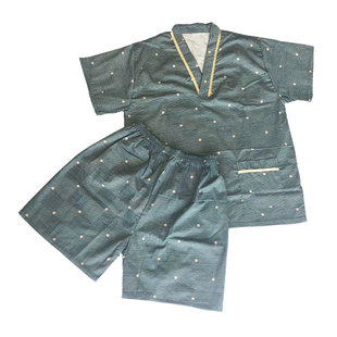 高档纯棉汗蒸服情侣装男士女款100%全棉加大码桑拿浴服足疗按摩服