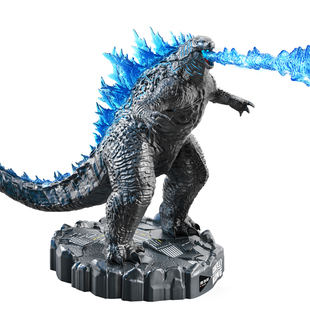 潘洛斯正版哥斯拉灯光积木手办拼装可动可拆解模型收藏儿童玩具