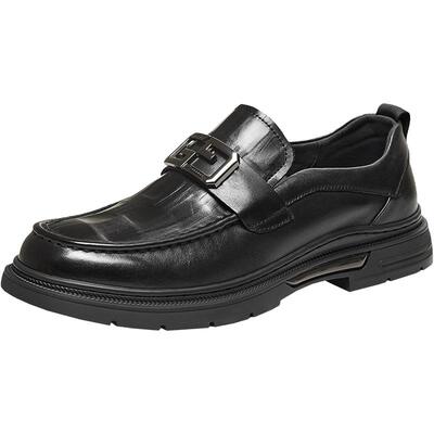 百思图一脚蹬男士乐福豆豆鞋