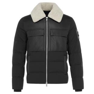 MOOSE KNUCKLES PUFFER 男士皮革拼接鹅绒小剪刀羽绒服