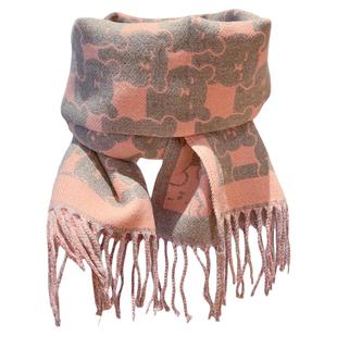 韩版儿童围巾2025新款女童宝宝加厚脖套女孩外出长款防风保暖围脖