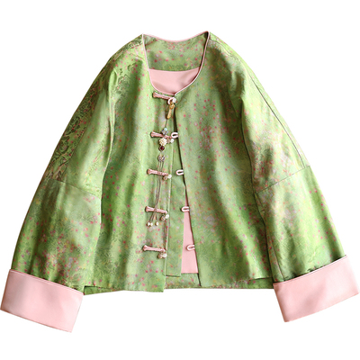 云澍新中式交织香云纱印花棉衣