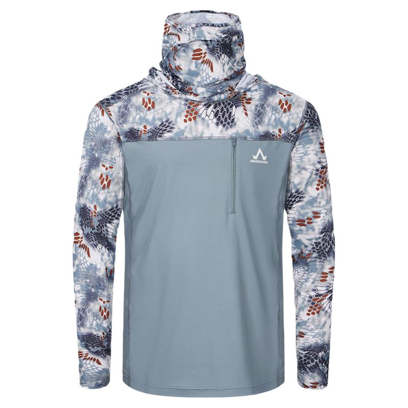 阿玛迪斯钓鱼防晒衣男夏季外套防紫外线透气皮肤衣冰丝路亚防晒服