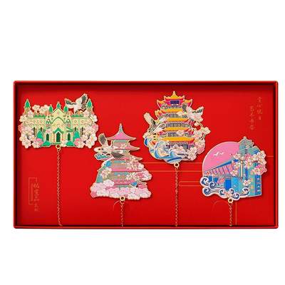 武汉大学文创小纪念品金属书签礼盒 北京故宫旅游高档精致创意古典中国风古风礼物学生教师节定制礼品