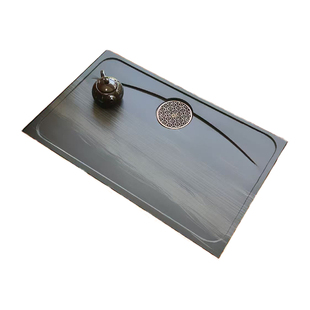 茶桌茶盘嵌入式面板乌金石大理石火烧石盖板定制茶台内嵌石板石盘