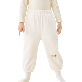 巴拉巴拉儿童睡裤男童女童摇粒绒裤子宝宝保暖裤家居裤冬季新款厚