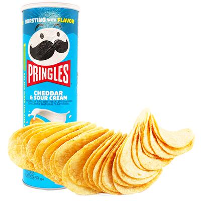 酸奶油pringlse美国品客薯片3罐