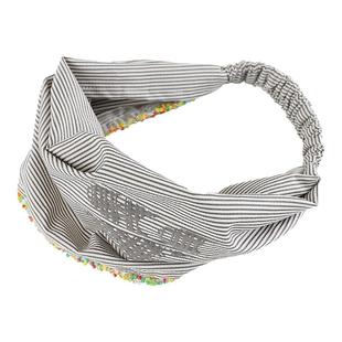 CryingCenter 贝壳彩珠花边条纹头巾发带百搭 哭喊中心
