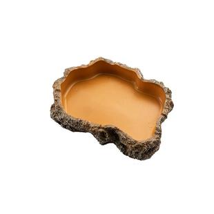 爬宠食盆蜥蜴水盆寄居蟹角蛙泡澡盆姥爷树蛙饲养箱造景饮水盆装饰