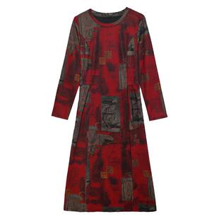 黑色长袖连衣裙女2026春秋新款端庄代签洋气妈妈显瘦减龄裙