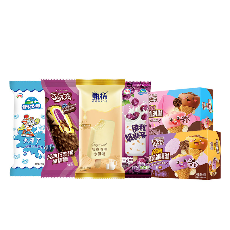 巧乐兹迷你脆筒甄稀伊利多口味组合2盒+25支