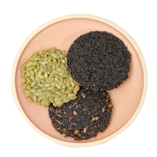 佰味良田无糖黑芝麻饼孕妇健康零食枣核芝麻饼黑无蔗糖南瓜子饼干