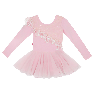 舞蹈服练功服女童纯棉蕾丝