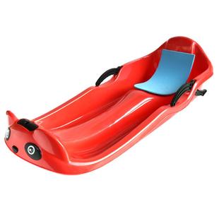 双人加厚滑沙板单板滑草板儿童滑雪板成人带刹车雪橇车爬犁雪橇板