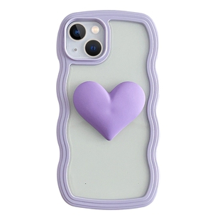 波浪边ins糖果色大爱心适用iPhone13ProMax苹果11手机壳12新款13pro透明xs防摔xr高级感14pro女款plus保护套