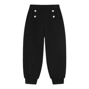 RBIGX瑞比克童装春季新款珍珠装饰纯棉设计感女童套装运动裤