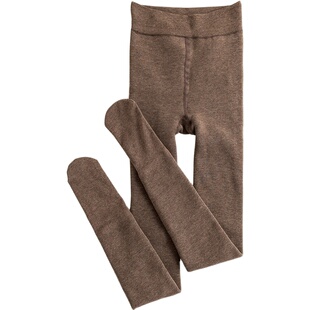 500g巨厚冬季保暖加绒打底裤女灰色加厚连裤袜连袜踩脚微压显瘦