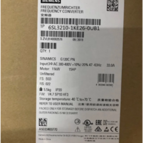 议价6SL3210-1KE26-0UB1西门子1G120C一体变频器 FST/6SL32101KE2