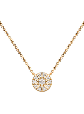 月售500条18K金太阳花轻奢锁骨链