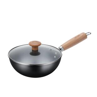 安博力迷你小铁锅家用无涂层炒锅电磁炉燃气炒菜锅具平底炒菜锅