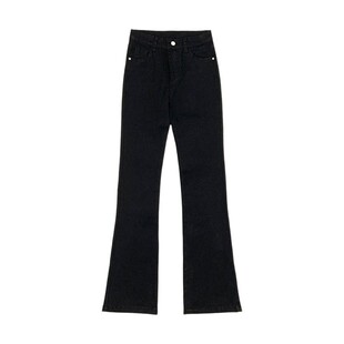 胖mm版型超好看的微喇牛仔裤女特大码梨型身材显瘦遮肉阔腿长裤子