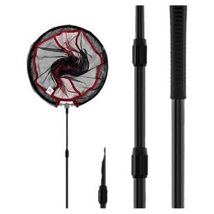 红健铝合金抄网竿野钓抄网杆捞鱼网兜伸缩抄鱼钓鱼专用全套抄网头