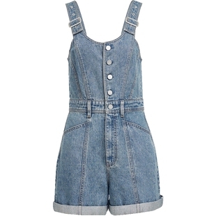 ONLY2025夏季新款莱赛尔可调节宽肩带A字显瘦背带短裤牛仔裤女