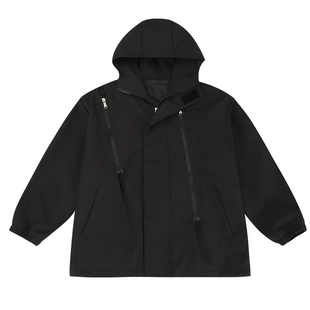 耐克顿女童冲锋衣春秋款2025新款女大童秋季洋气连帽上衣休闲外套