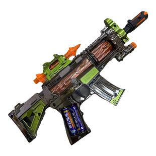 儿童益智电动玩具枪音乐冲锋突击闪光震动男孩迷彩声光酷炫