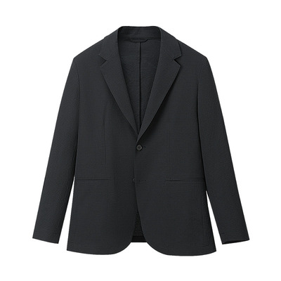 HLA/海澜之家山不在高系列休闲西服26春夏新平驳领梭织肌理西服男