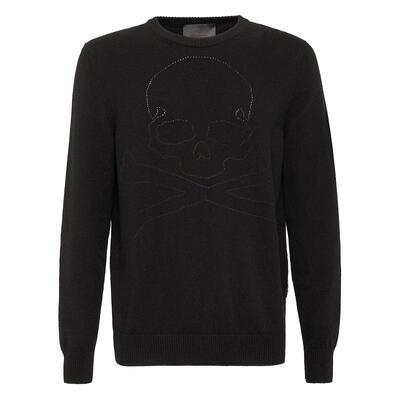 PHILIPP PLEIN 男士骷髅图案套头毛衣针织衫羊绒衫
