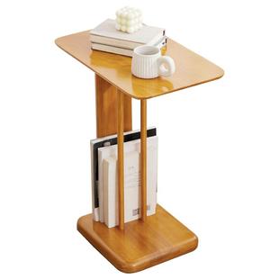 北欧风格实木移动沙发边几客厅简约小茶几置物架日式卧室床头角几