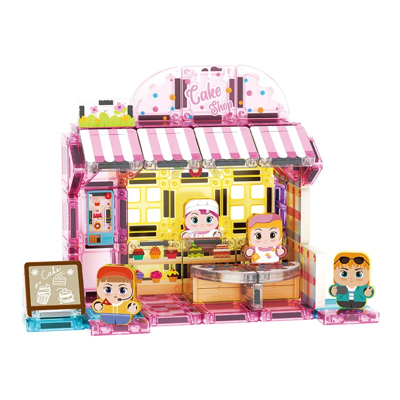 儿童便携旅行铁盒mini磁力片甜品