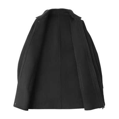 皮尔卡丹男士中长款双面羊毛大衣