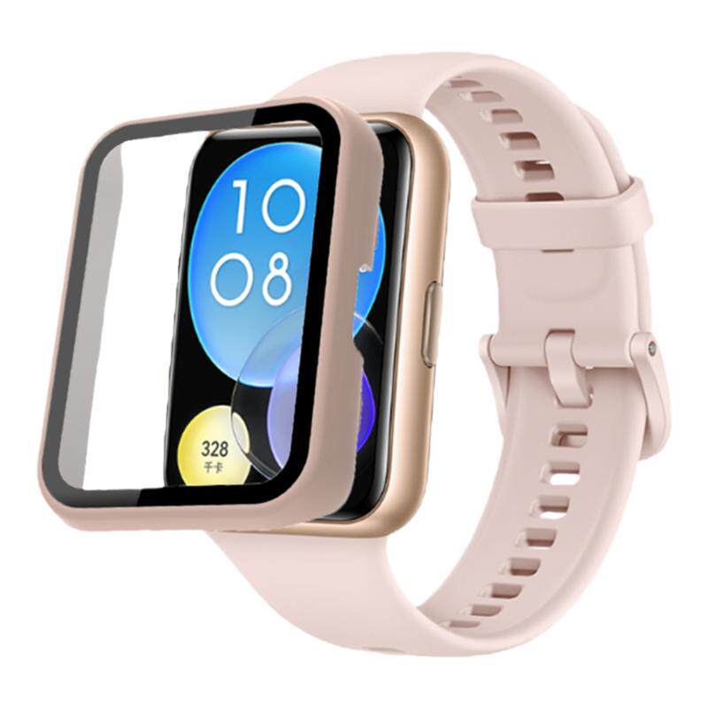 适用华为/HUAWEI watch FIT2手表保护壳钢化膜一体屏幕贴膜防摔Fit运动智能手环表带保护套腕带透明防刮表壳