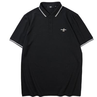 海澜之家高周波印花珠地短袖polo