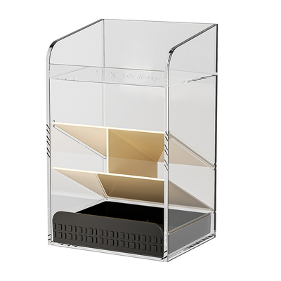 斜插式笔筒收纳盒大容量学生书桌上文具整理神器办公室工位置物架