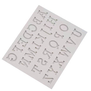 蛋糕装饰巧克力翻糖大小写英文字母生日快乐硅胶模具烘焙滴胶粘土