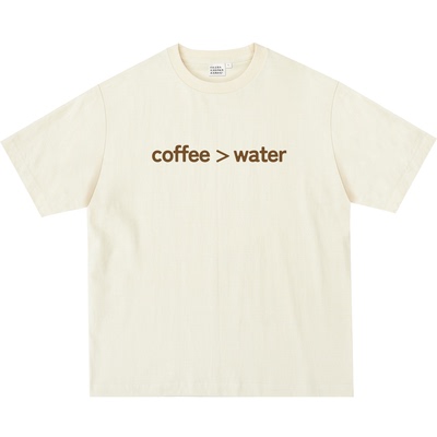 coffee＞water250克纯棉T恤
