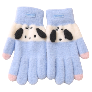三丽鸥儿童手套宝宝五指女童冬季保暖酷洛米女孩幼儿园小朋友全指