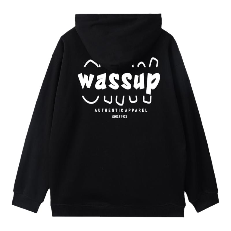 WASSUPHEODS国潮连帽卫衣重磅