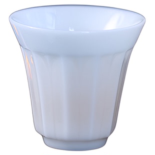 器选冰种玉瓷主人杯品茗杯德化白瓷茶具单杯陶瓷茶杯禅定杯带杯垫