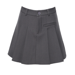 DPLAY【惠品】秋季新款灰色半身裙女短款裙子jk百褶裙短裙