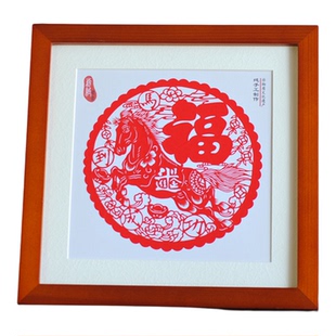 马年剪纸窗花春节福字桌摆伴手礼配礼盒定制LOGO传统特色纯手工