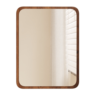 中古风化妆镜壁挂镜子主卧梳妆台镜子方形桌面装饰镜客厅玄关镜子