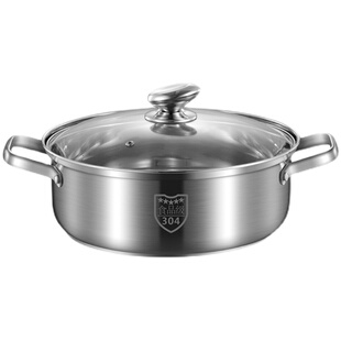 汤锅304不锈钢锅加厚家用蒸煮锅电磁炉火锅锅专用煤气灶多层蒸锅