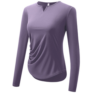 加肥加大码瑜伽服套装女胖mm跑步运动上衣健身普拉提速干衣长袖秋