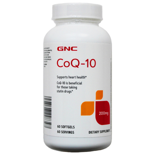 美国GNC辅酶200mg60粒27年5 护心脏Q10营养心肌抗衰CoQ-10健安喜