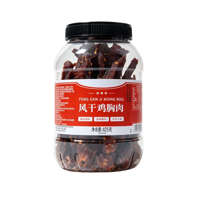 风干鸡肉干425g罐装麻辣鲜爽